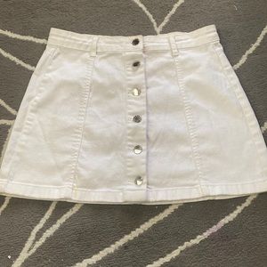White Denim Skirt